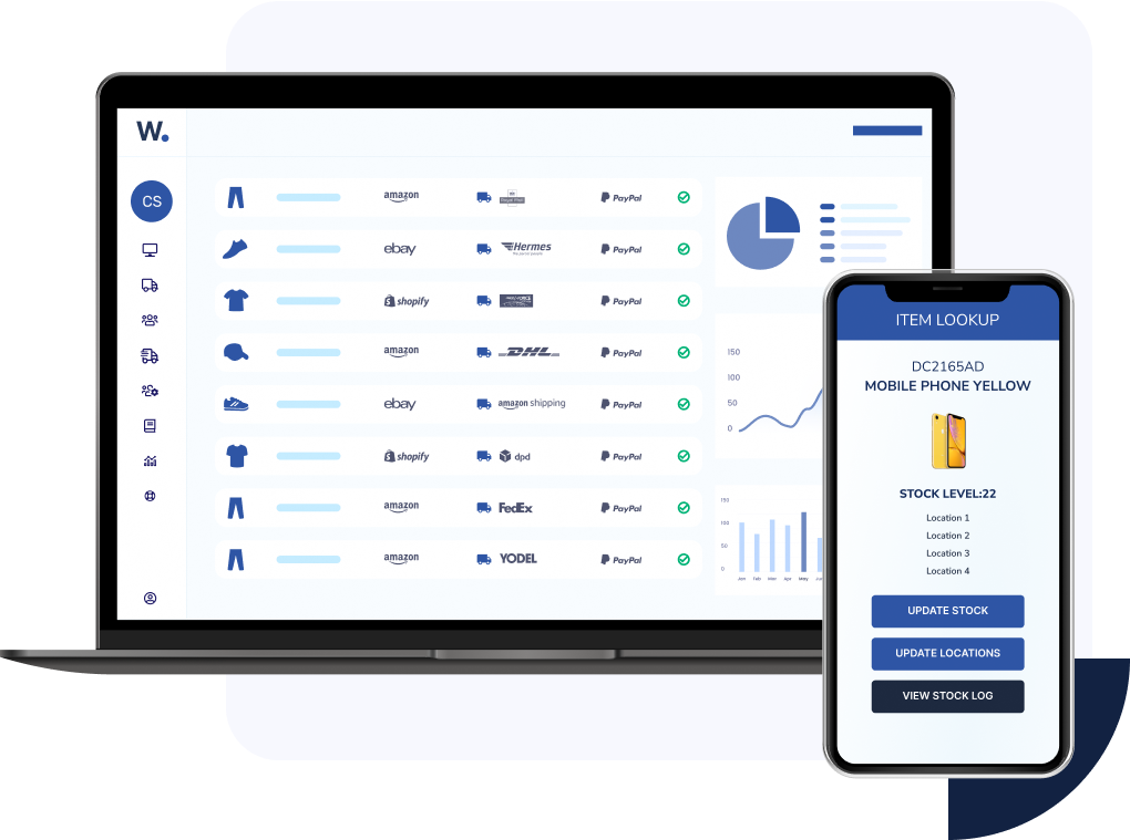 Despatch Cloud provides end-to-end visibility with an intuitive dashboard, accessible via computer or app, to manage inventory, shipping, and warehouse tasks effortlessly.